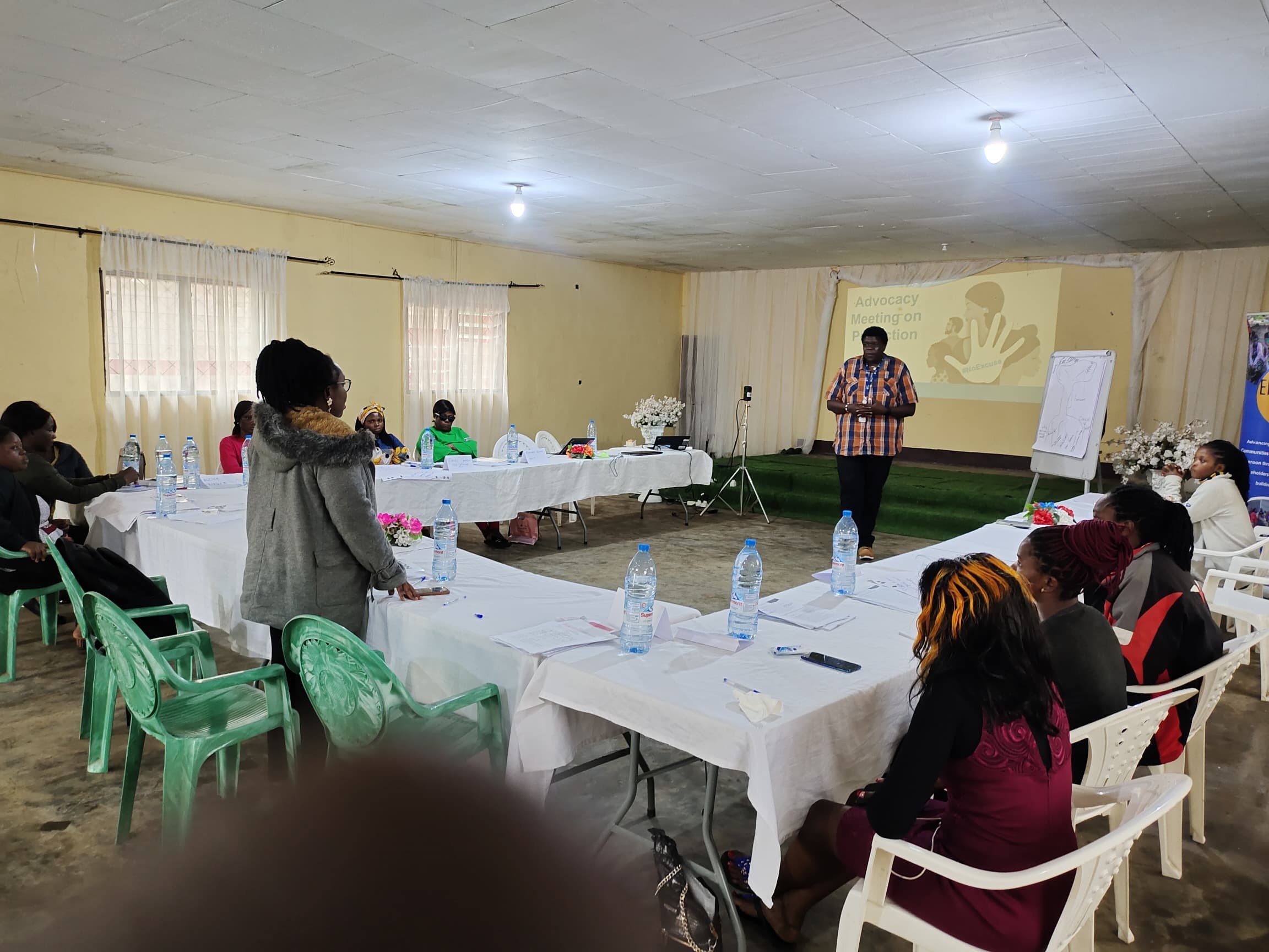 Participant asking a question during the trainng