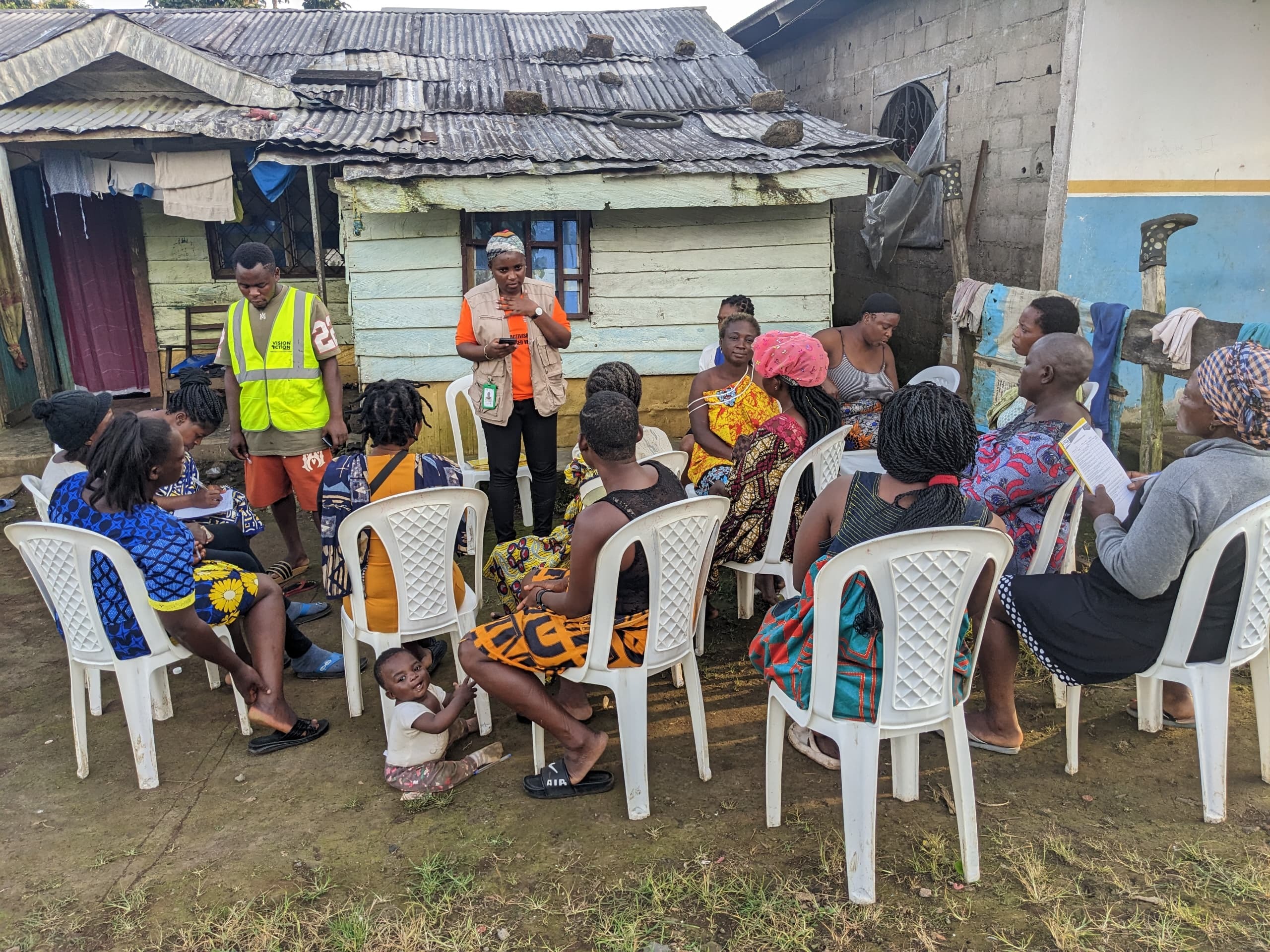participants paying attention during session in the community